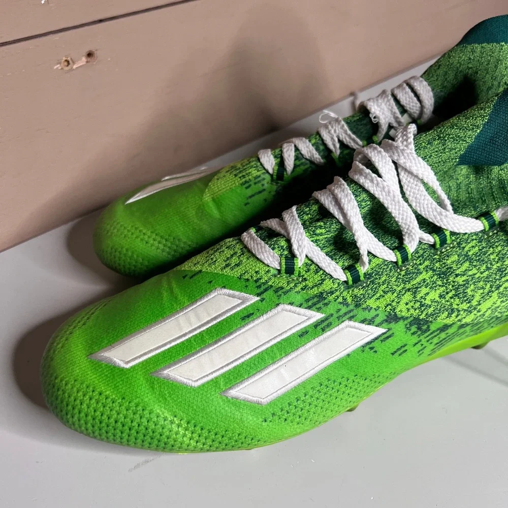 Adidas Adizero Primeknit Football Cleats Solar Green Size 12.5‎ Mens EH3420